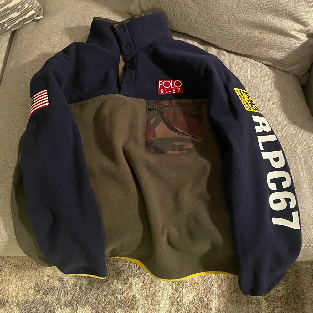 Polo by Ralph Lauren Quarter Zip/Button Pull Over NWOT